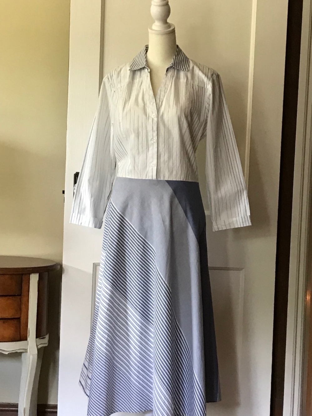 Donna Karan New York Shirt Dress Sz M EUC